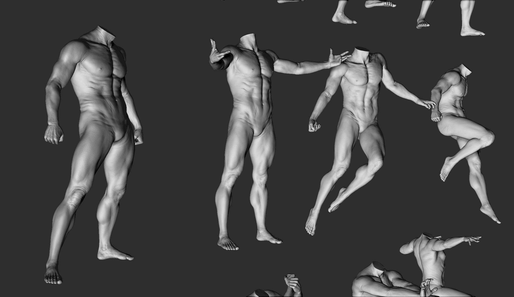 12 Male Poses Part 1 3D model_20
