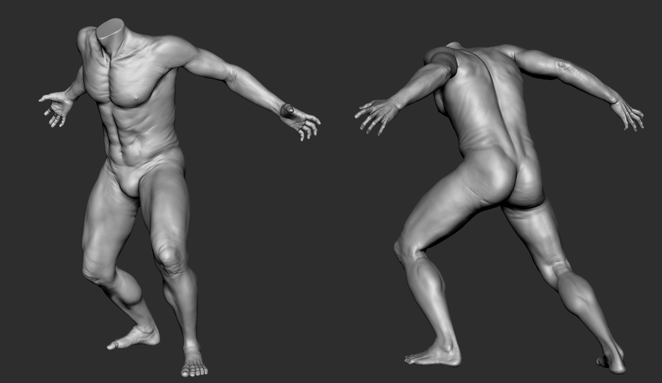 12 Male Poses Part 1 3D model_8