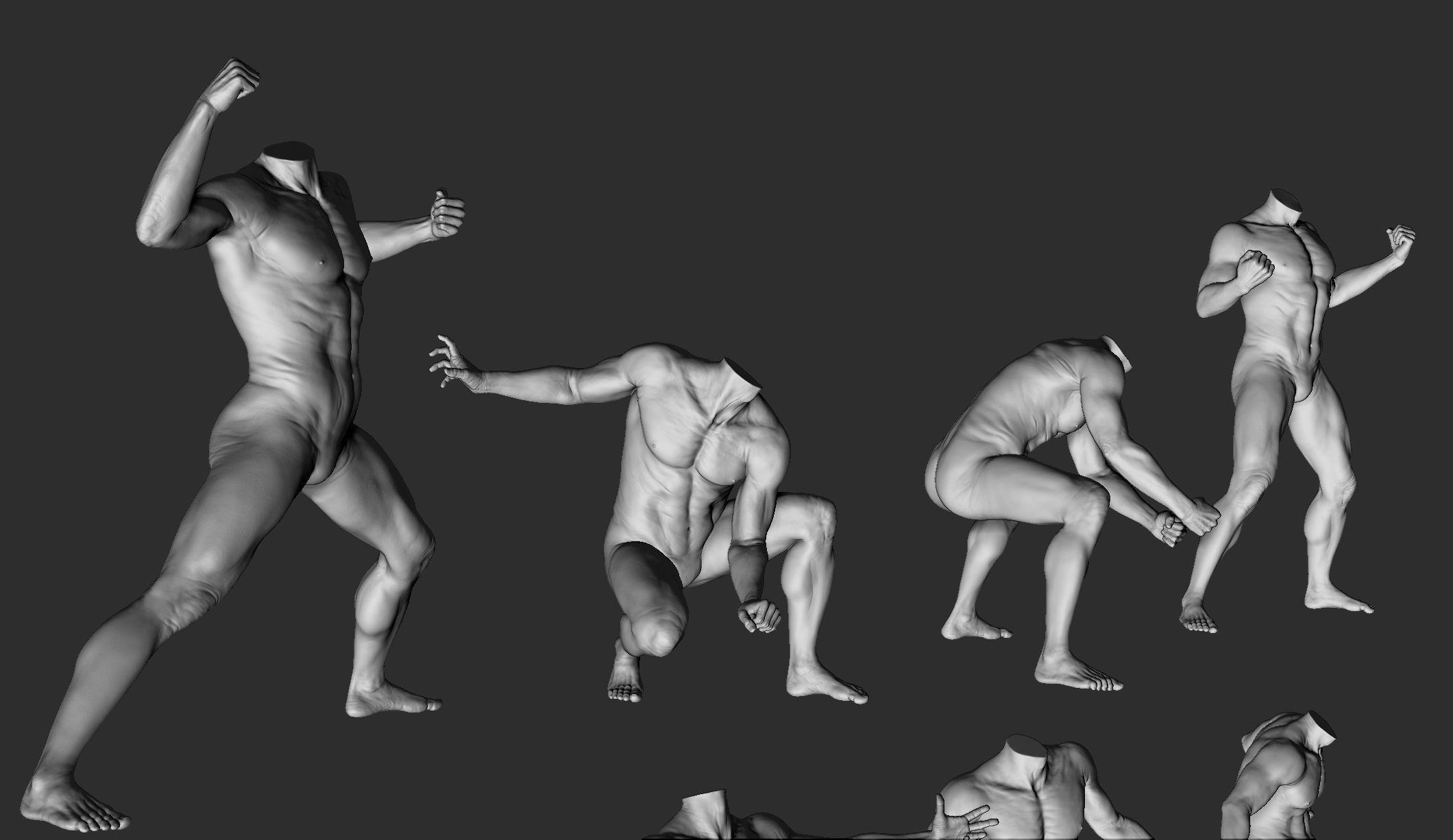 12 Male Poses Part 1 3D model_19