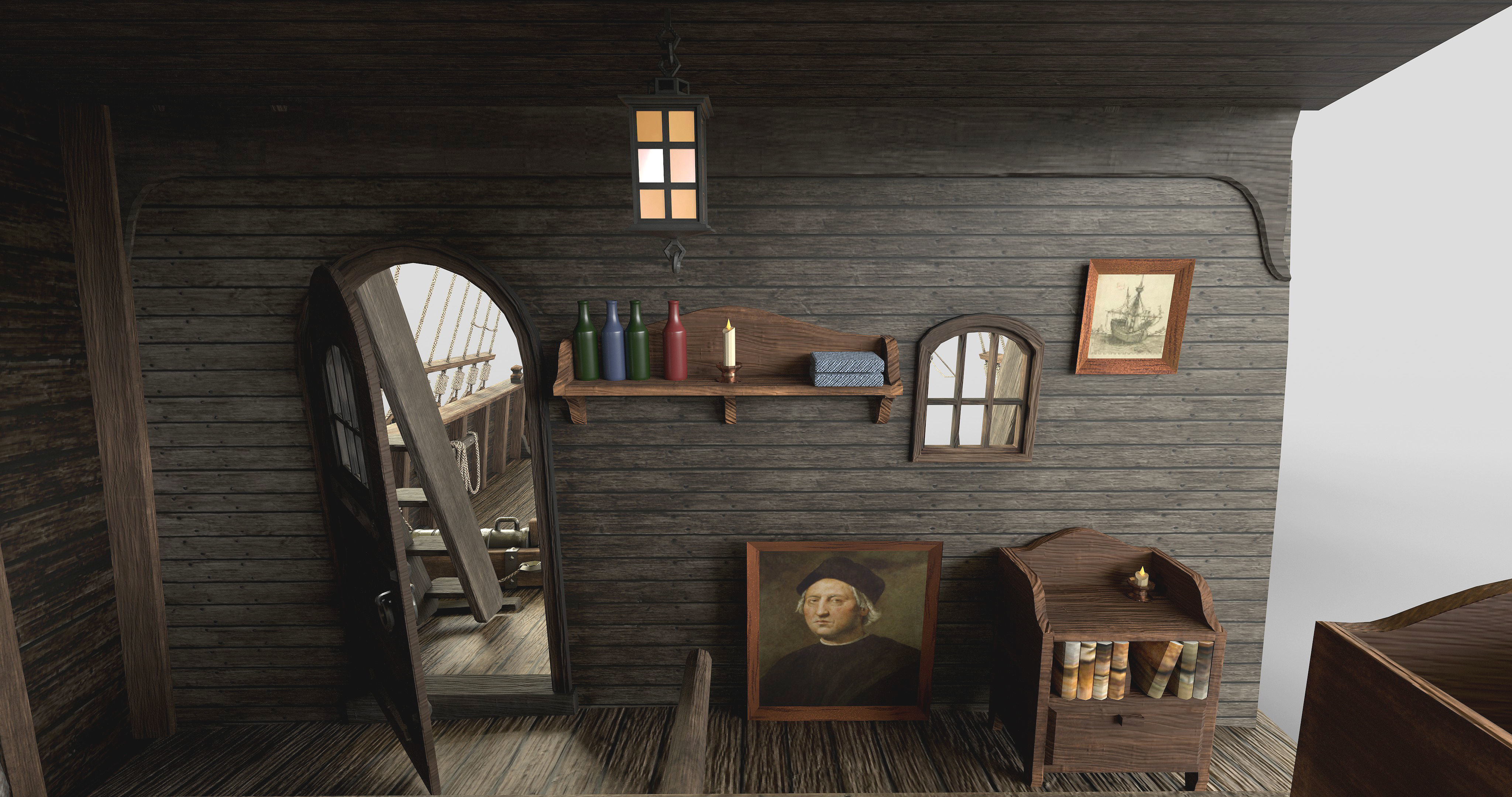 This 3D Santa Maria 1495  includes a fully detailed interior 3D model_12