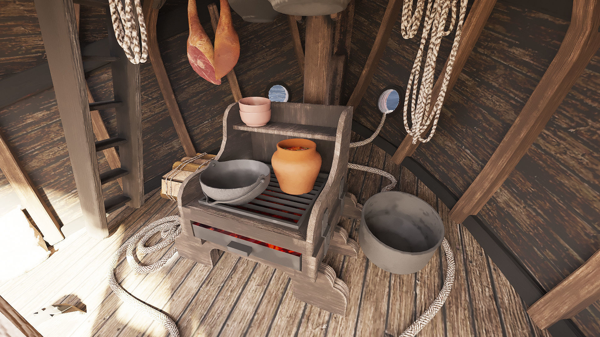 This 3D Santa Maria 1495  includes a fully detailed interior 3D model_8