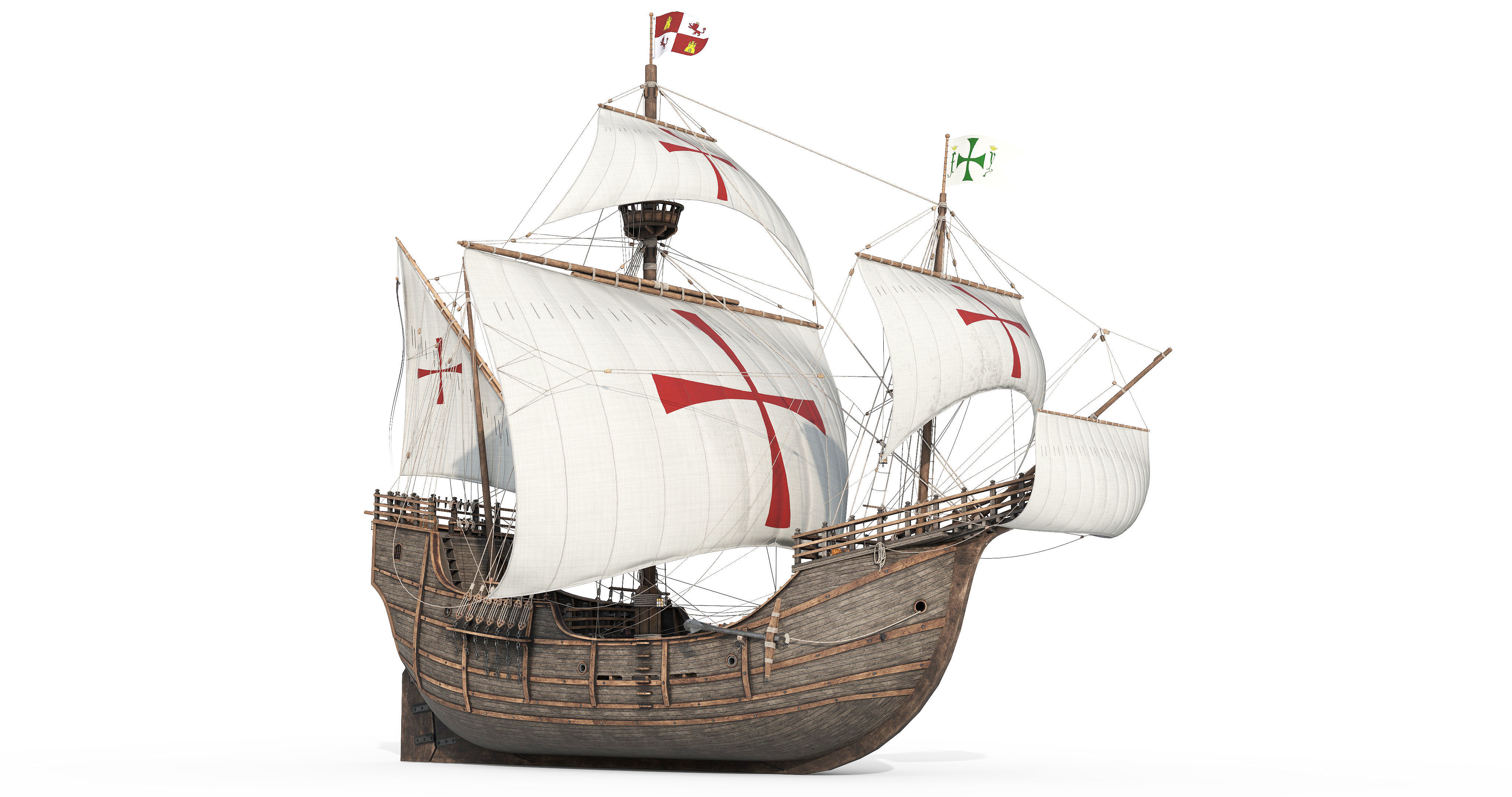 This 3D Santa Maria 1495  includes a fully detailed interior 3D model_5