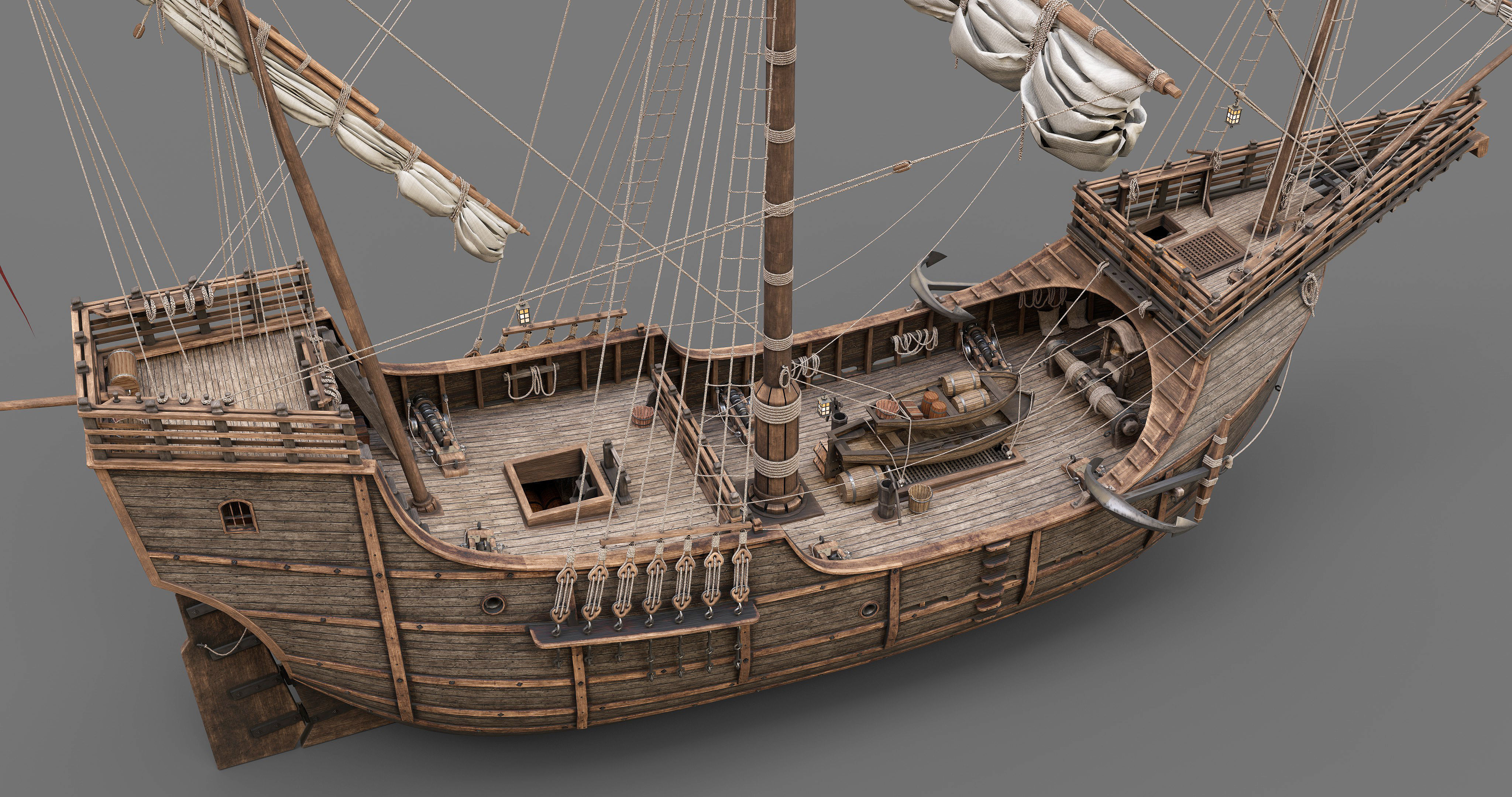 This 3D Santa Maria 1495  includes a fully detailed interior 3D model_17