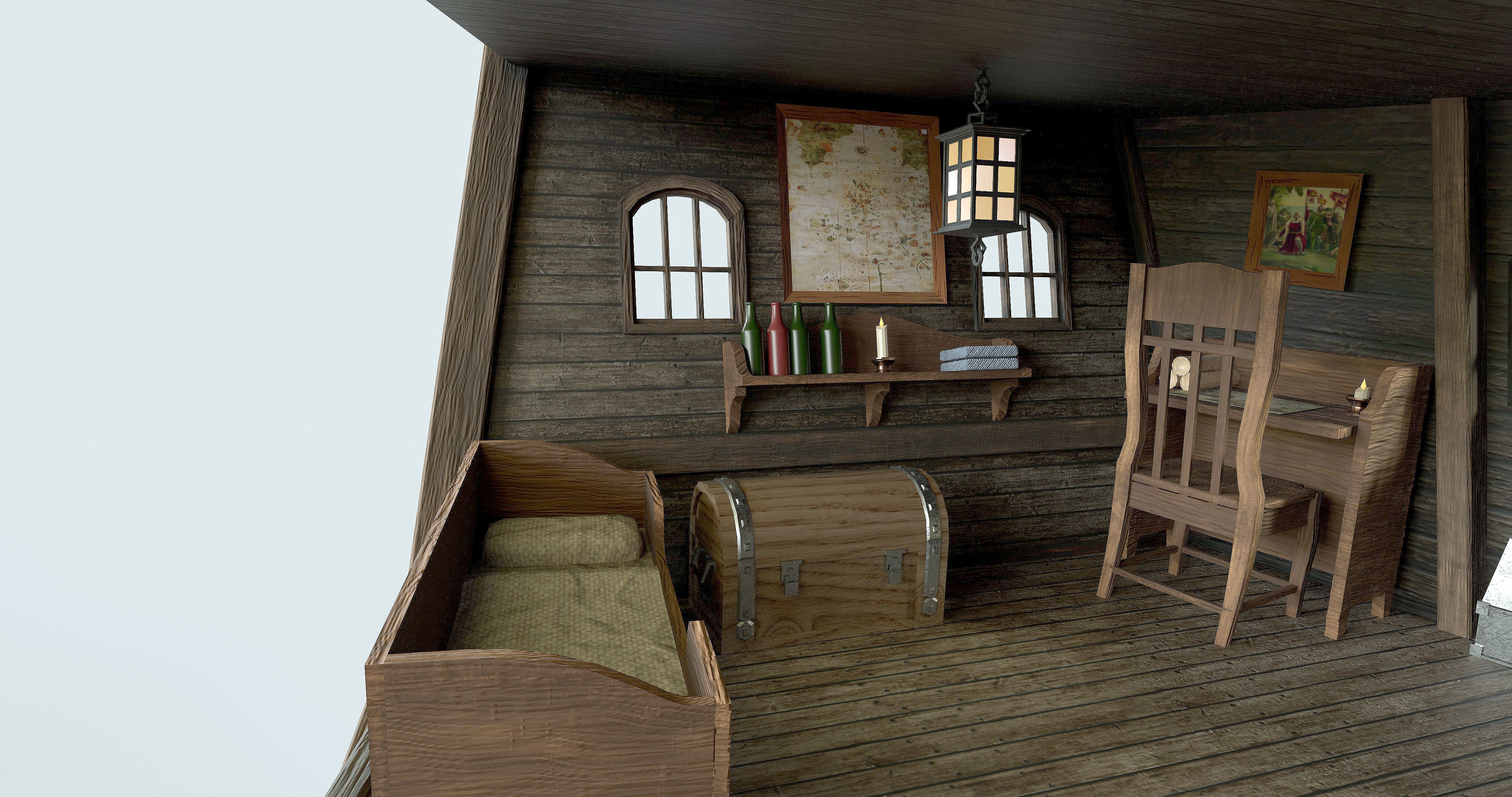 This 3D Santa Maria 1495  includes a fully detailed interior 3D model_11