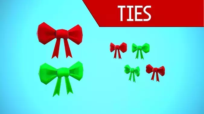 TIES CHRISTMAS CARTOON STYLIZED