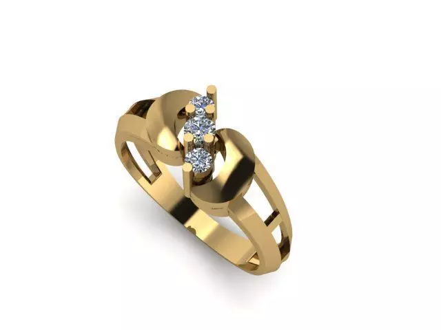 wedding ring for daimonds 3D print model_0