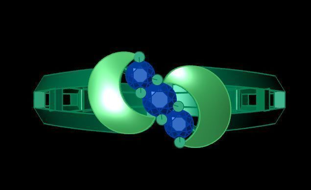 wedding ring for daimonds 3D print model_9