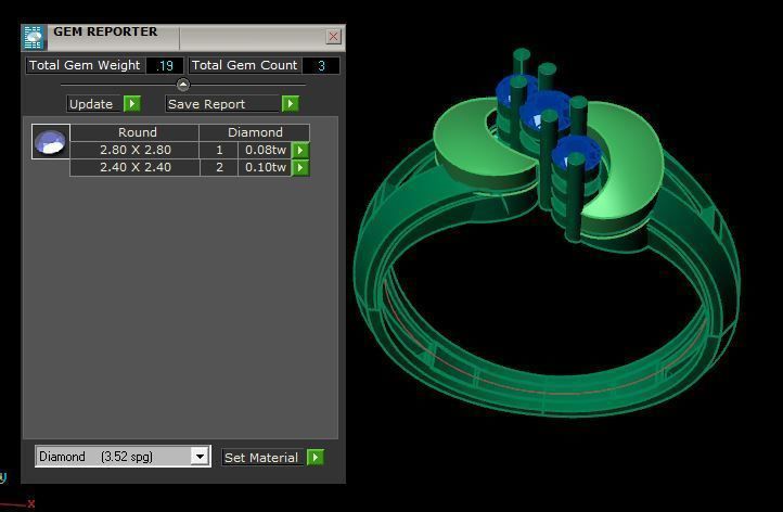 wedding ring for daimonds 3D print model_14