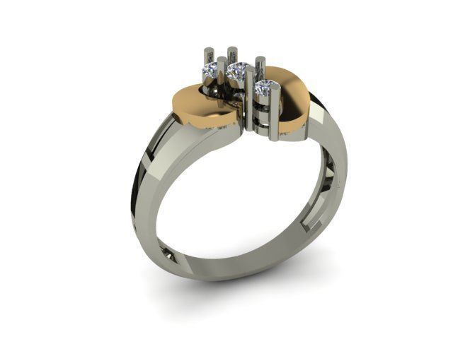 wedding ring for daimonds 3D print model_5