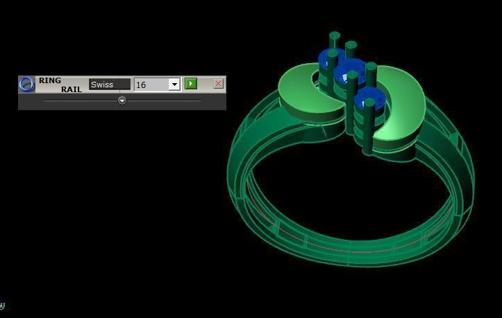 wedding ring for daimonds 3D print model_13