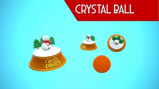 CRYSTAL BALL CHRISTMAS CARTOON STYLIZED