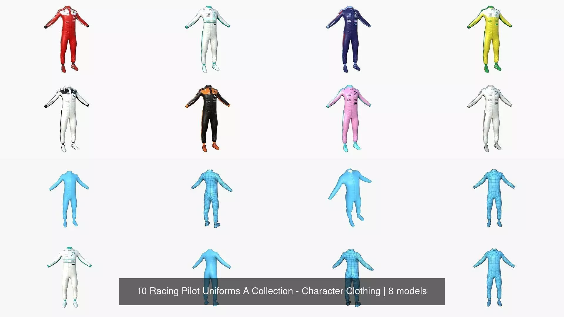 08 Racing Pilot Uniforms A Collection - Character Clothing _1