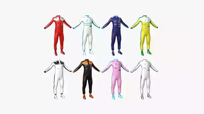 08 Racing Pilot Uniforms A Collection - Character Clothing 