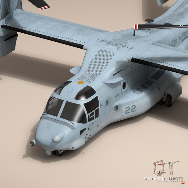 V-22 Osprey US Marines 3D model_1