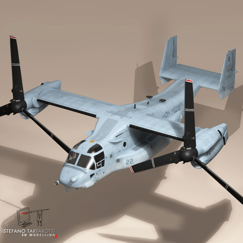 V-22 Osprey US Marines 3D model_6