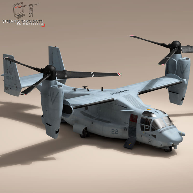 V-22 Osprey US Marines 3D model_11