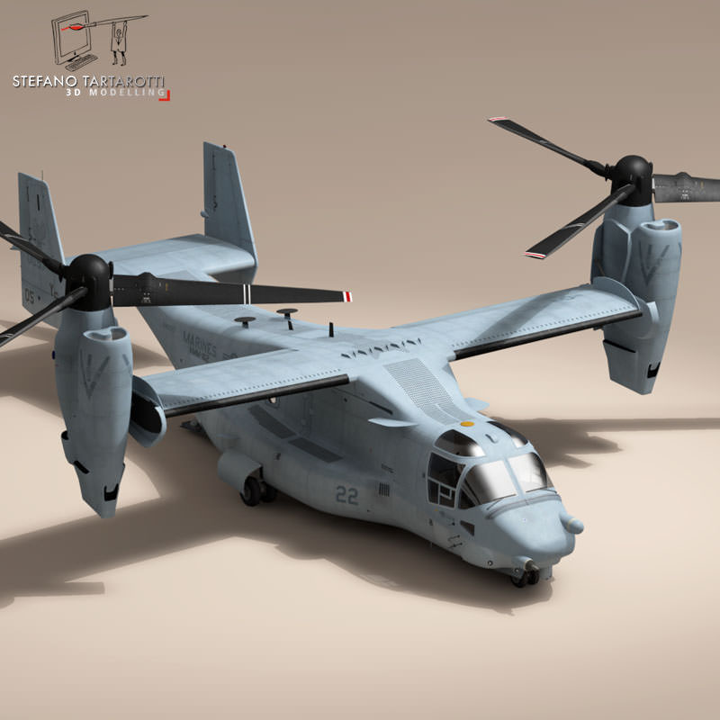 V-22 Osprey US Marines 3D model_5