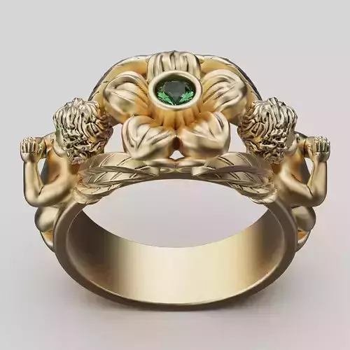 Zeus ring silver gold sterling printable jewelry 3D model