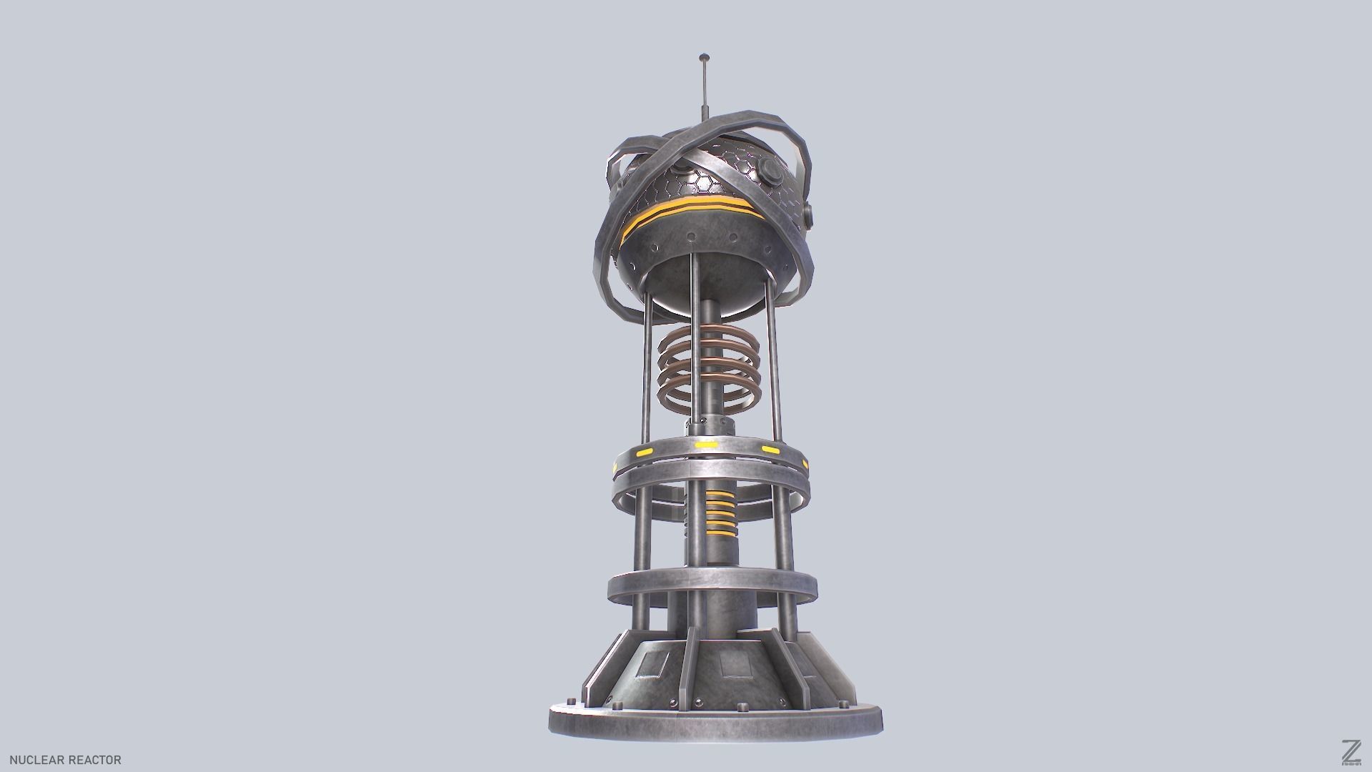 Nuclear reactor Low-poly 3D model_6