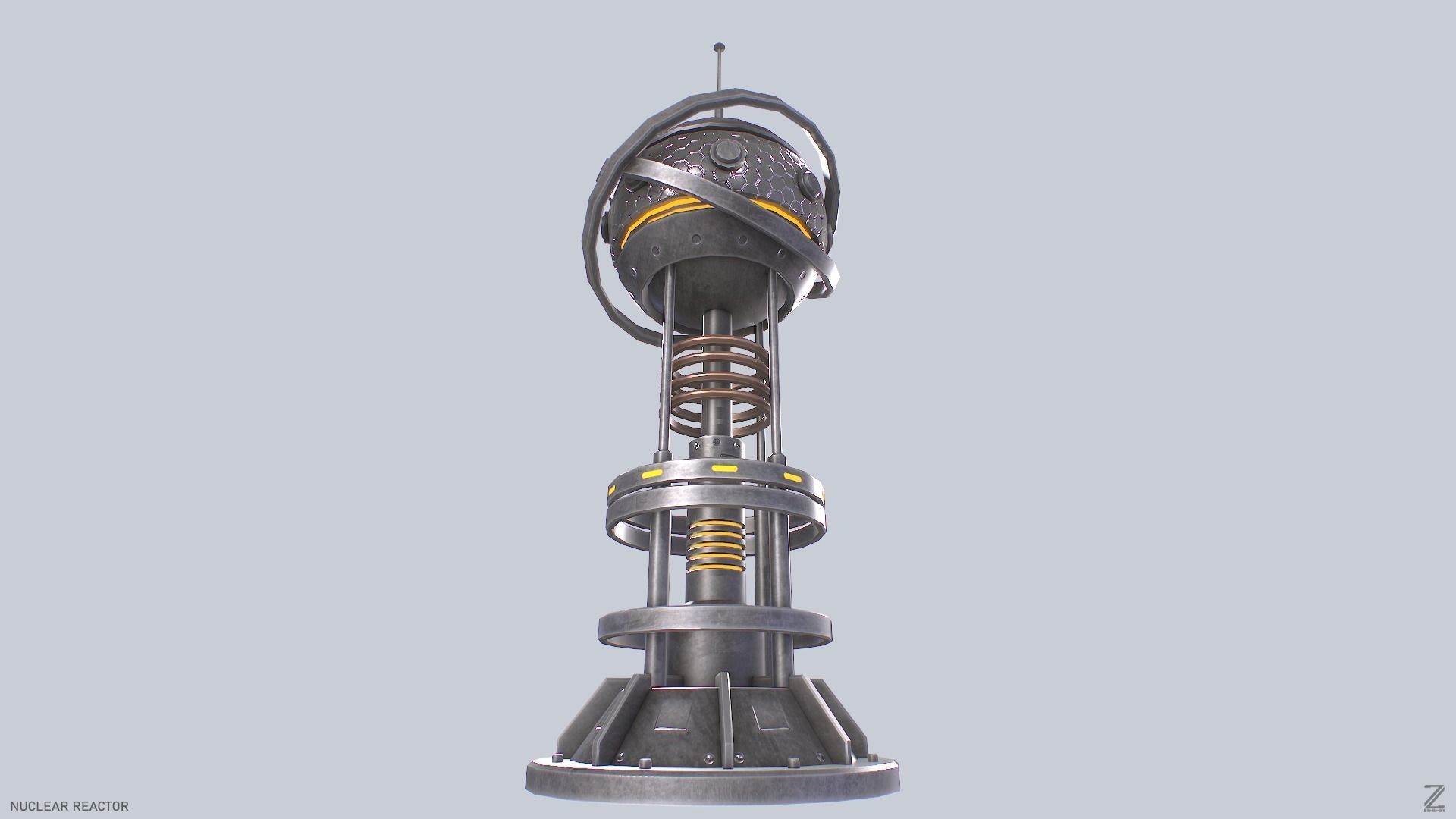 Nuclear reactor Low-poly 3D model_4