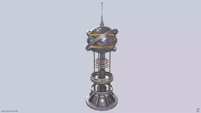 Nuclear reactor Low-poly 3D model