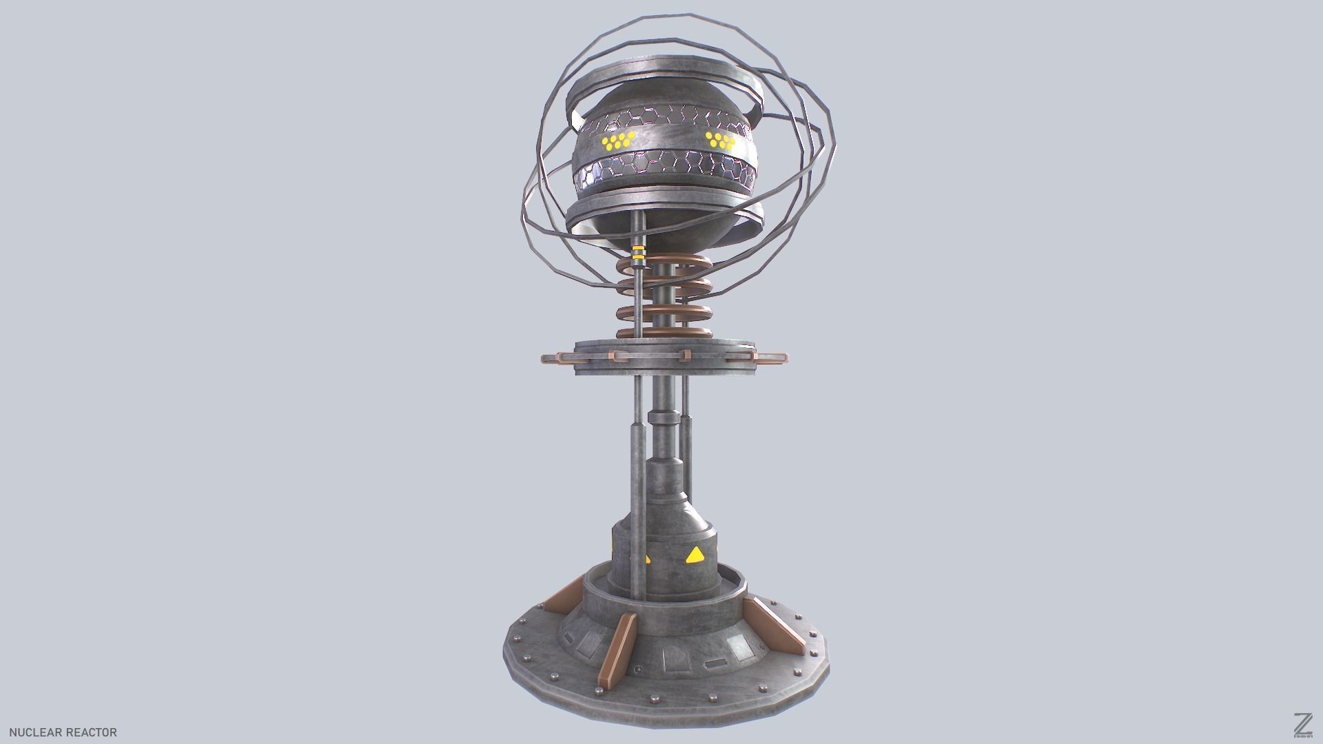 Nuclear reactor Low-poly 3D model_7