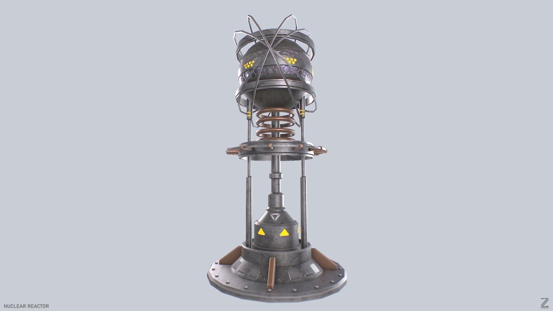 Nuclear reactor Low-poly 3D model_4