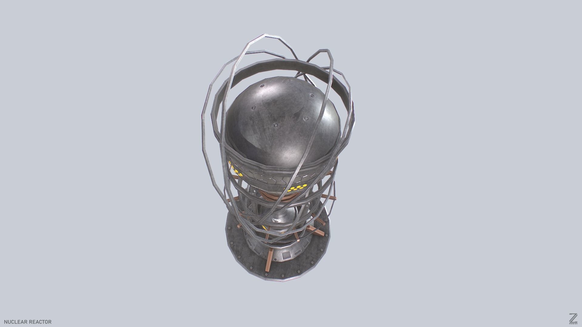 Nuclear reactor Low-poly 3D model_5