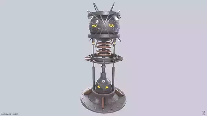 Nuclear reactor Low-poly 3D model