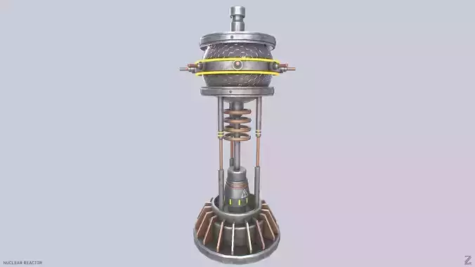 Nuclear reactor Low-poly 3D model