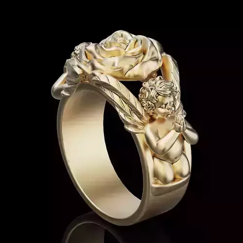 Zeus ring silver gold sterling printable jewelry 3D model