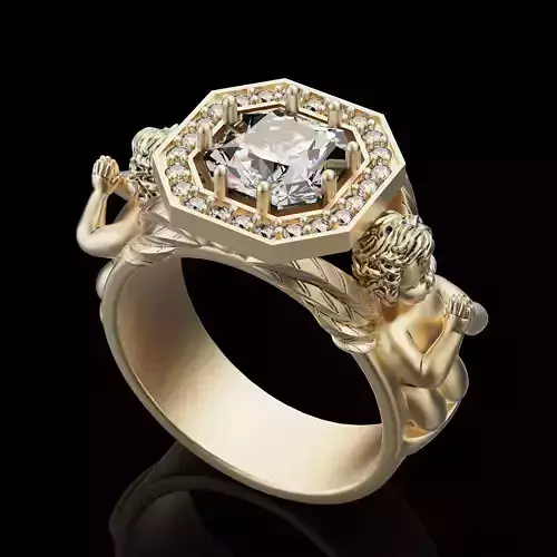 Zeus ring silver gold sterling printable jewelry 3D model