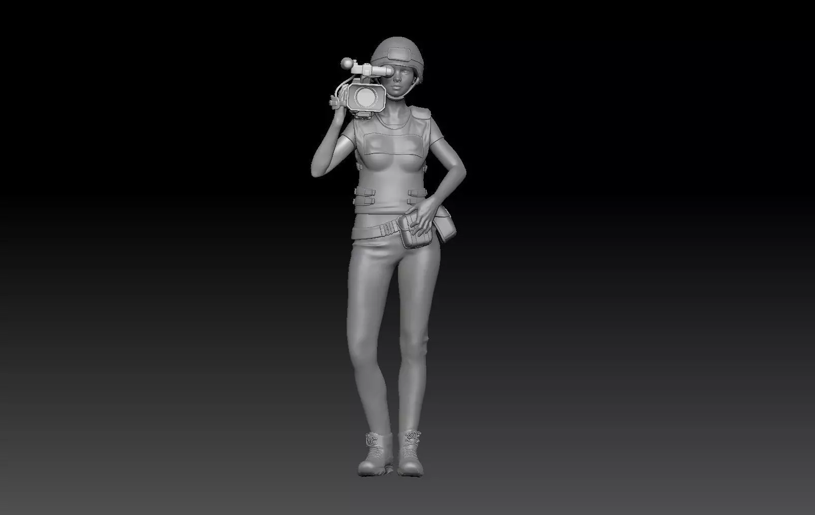 PRESS WAR CORRESPONDENT GIRL 3 3D print model