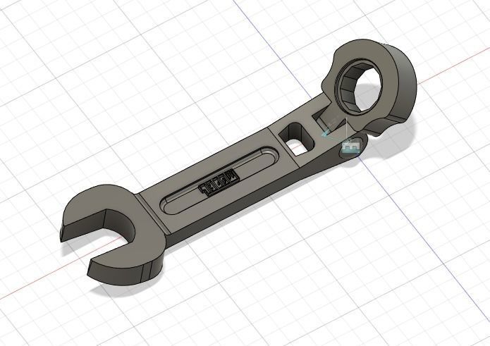 Flat-Head Wrench 3D print model_4