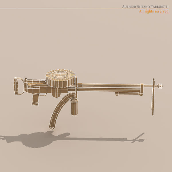 Lewis gun 3D model_1