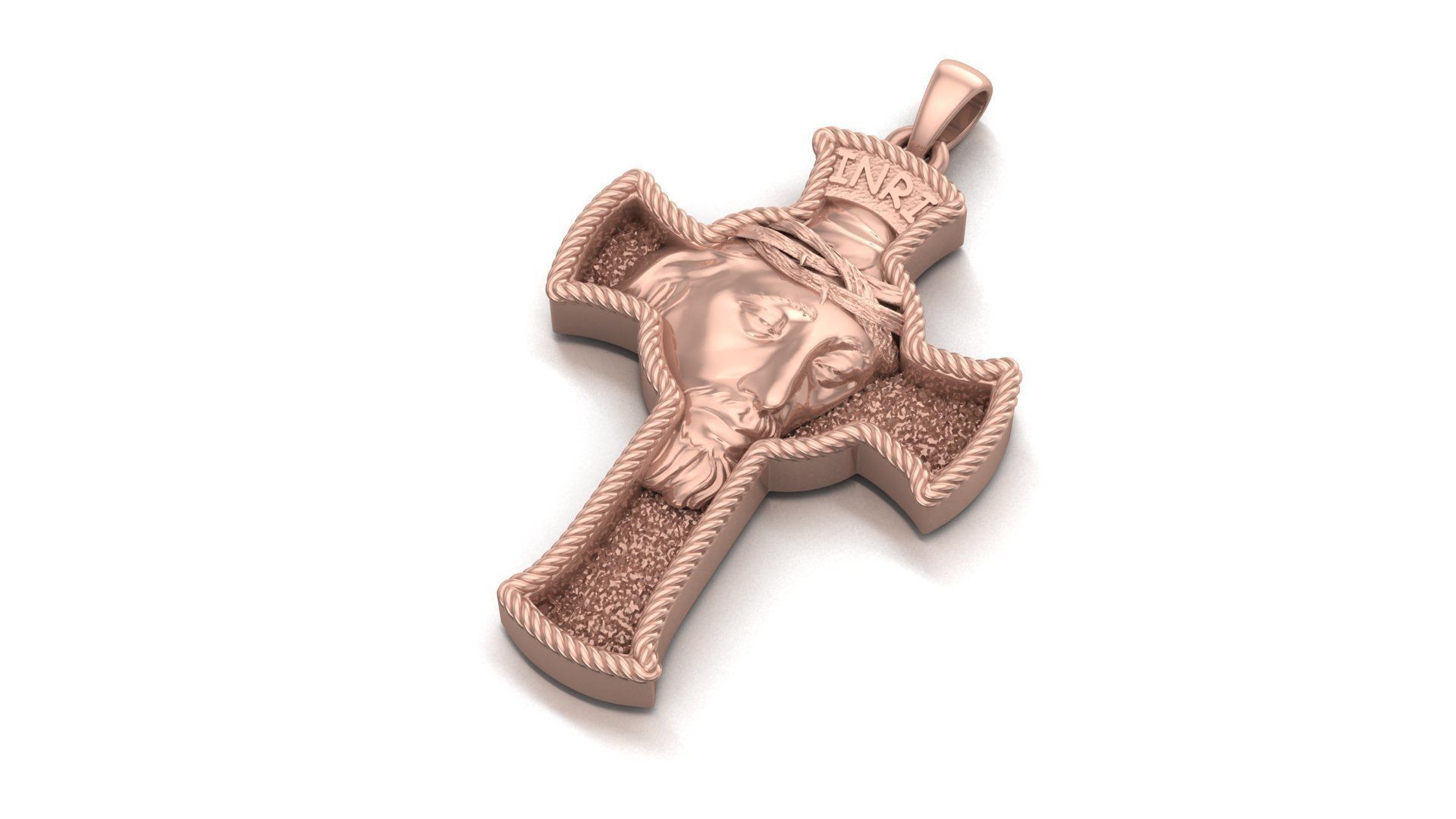 Jesus pendent 3D print model_1