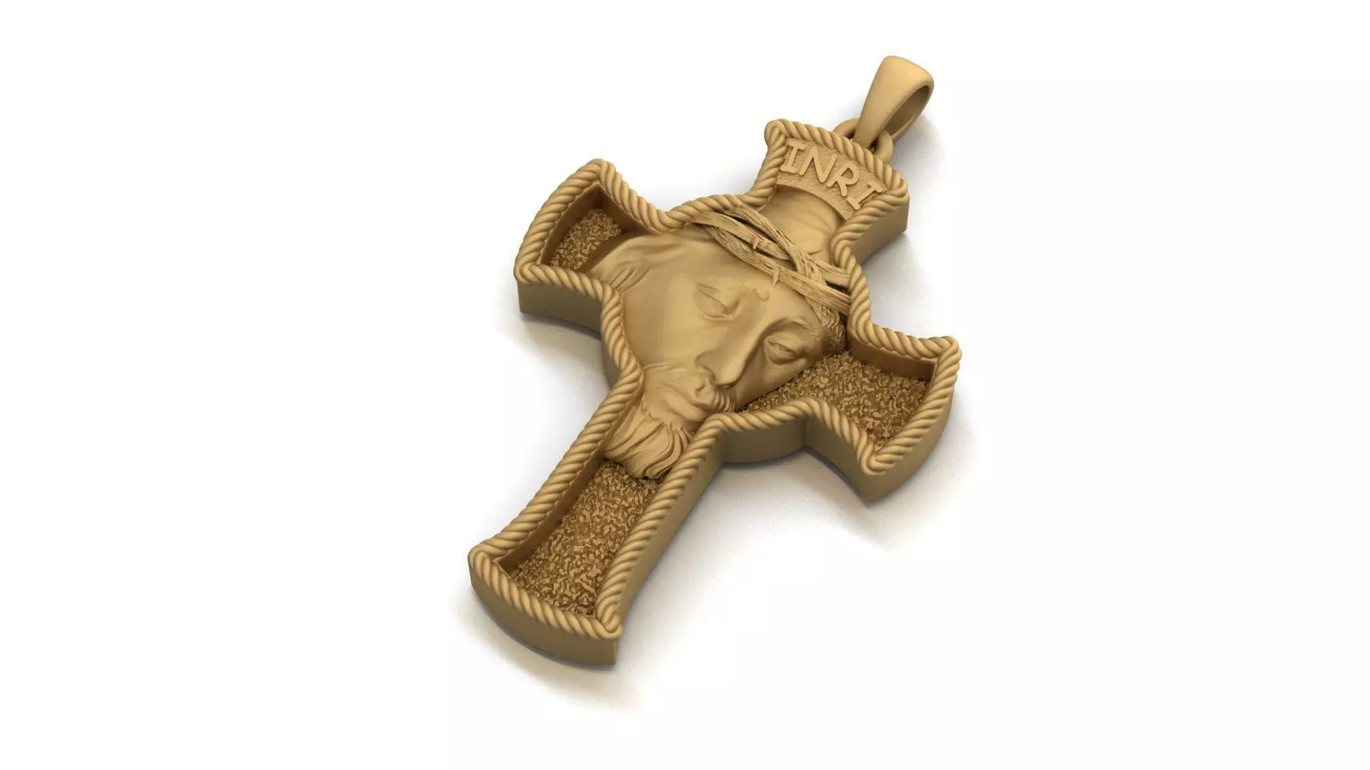 Jesus pendent 3D print model_0