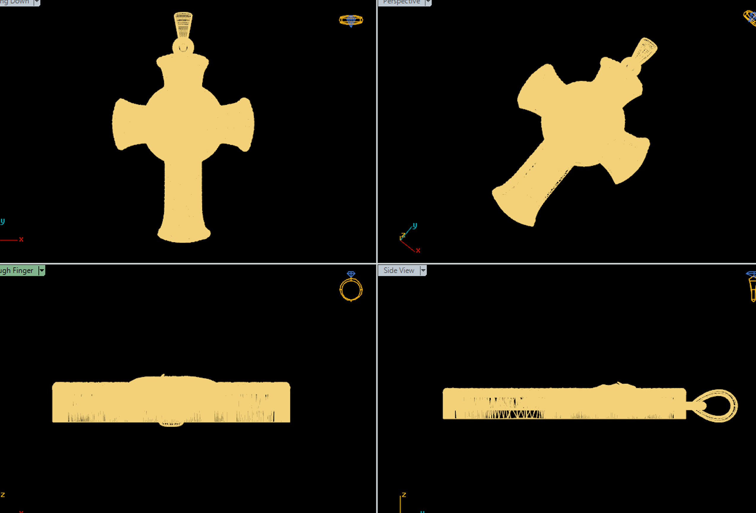 Jesus pendent 3D print model_4