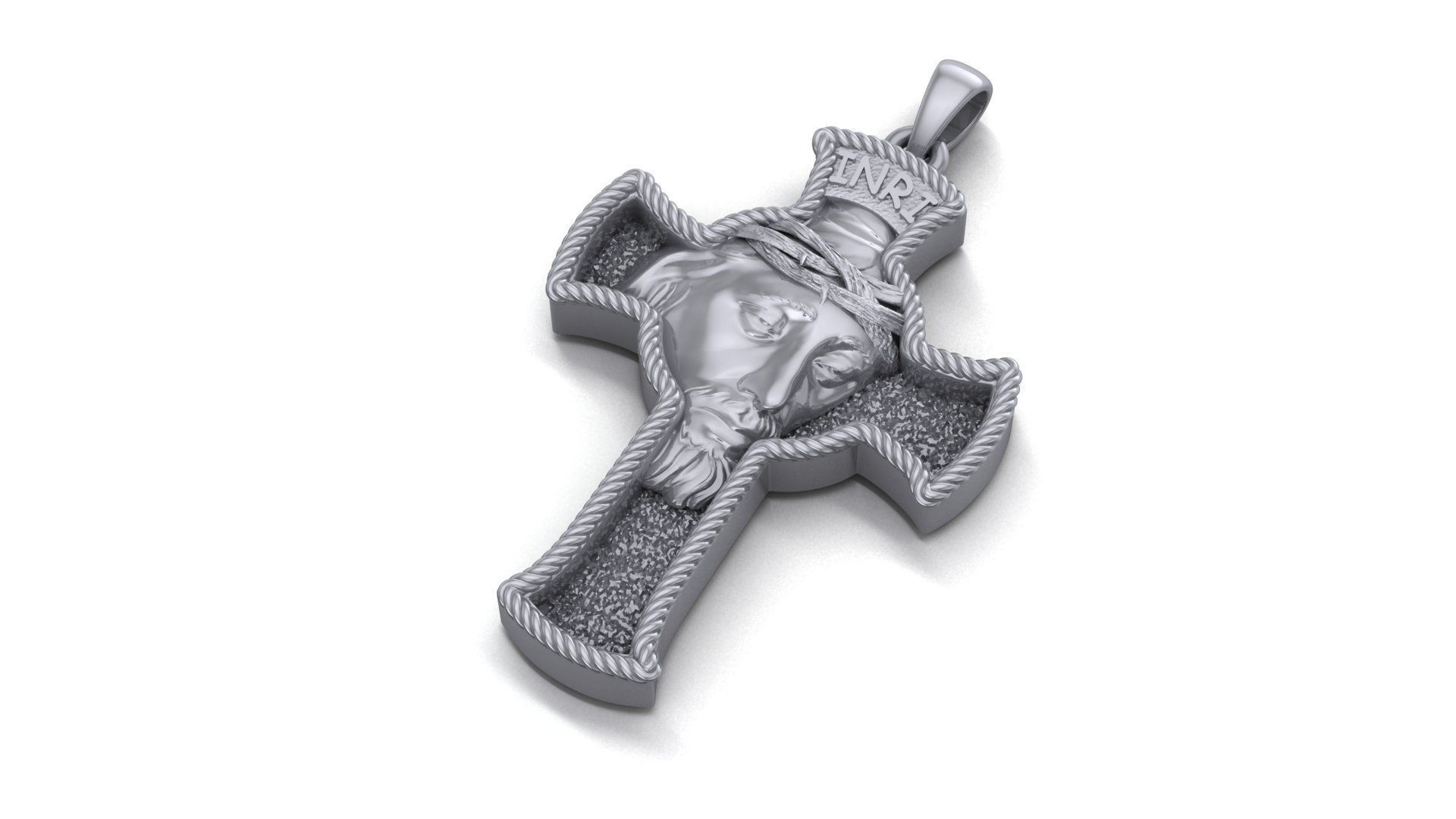 Jesus pendent 3D print model_2