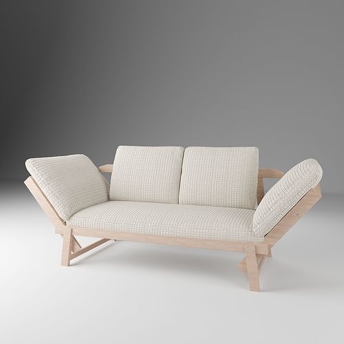 Sklum 3 seater outdoor sofa 3D model