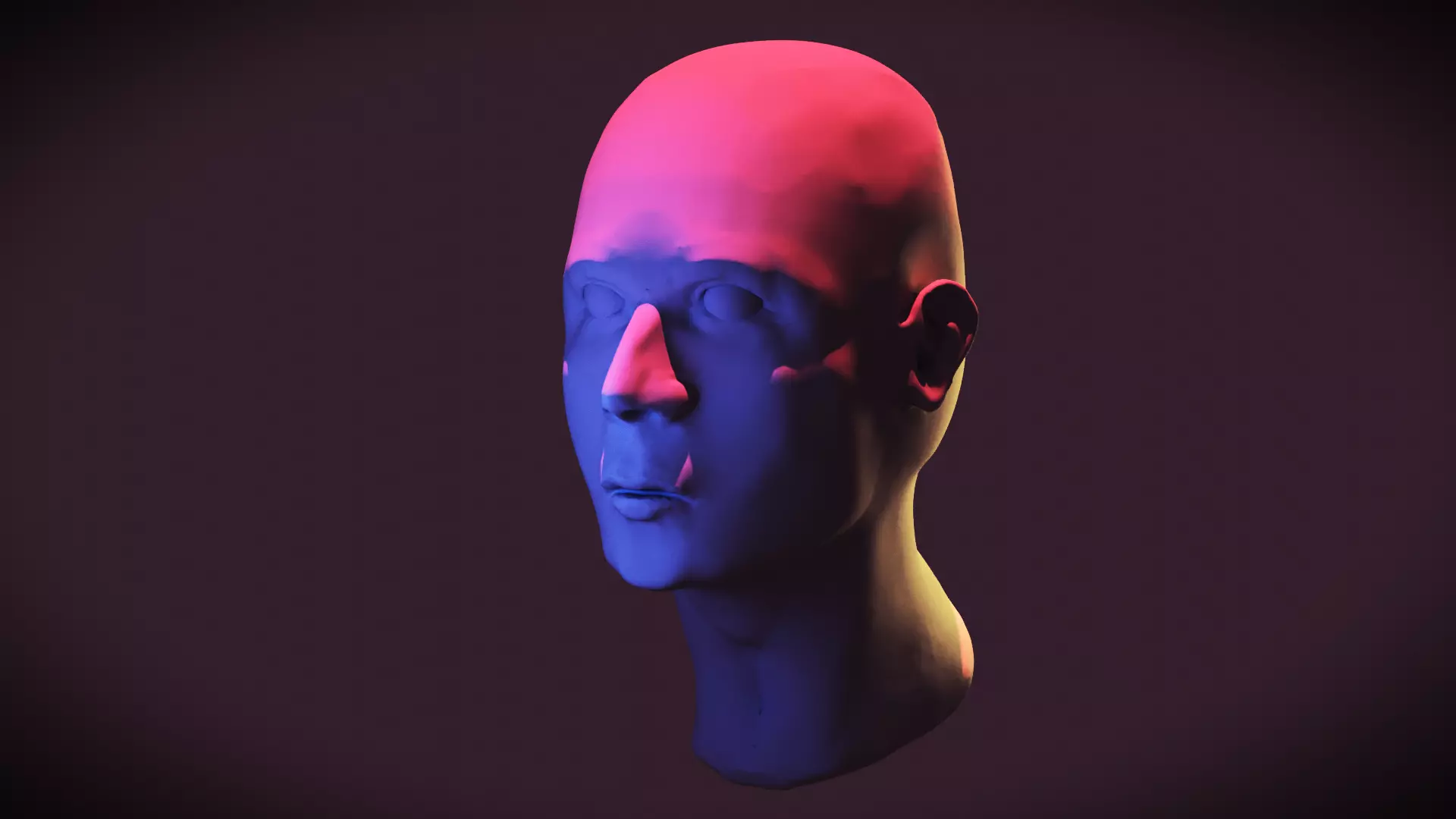 Expressive Elegance - 3D Printable Human Face Model 3D print model_0
