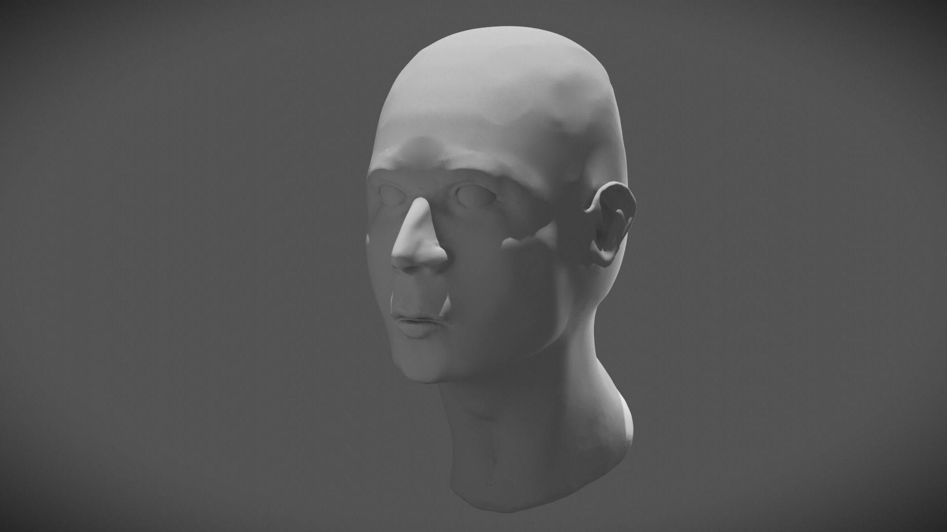 Expressive Elegance - 3D Printable Human Face Model 3D print model_1