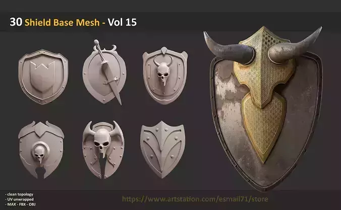 30 Shield Base Mesh - Vol 15