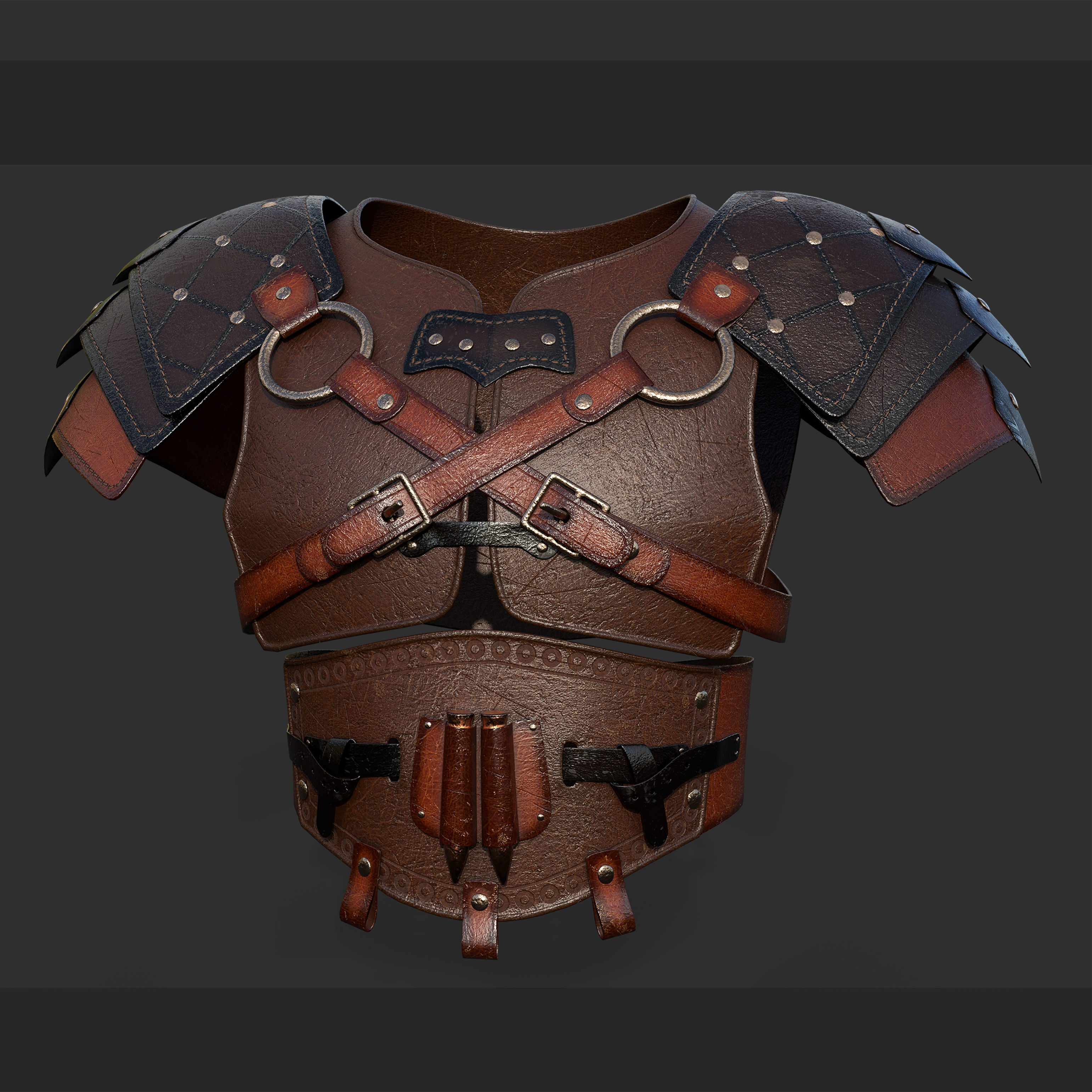 30 Armor Base Mesh - Vol 16 Low-poly 3D model_2