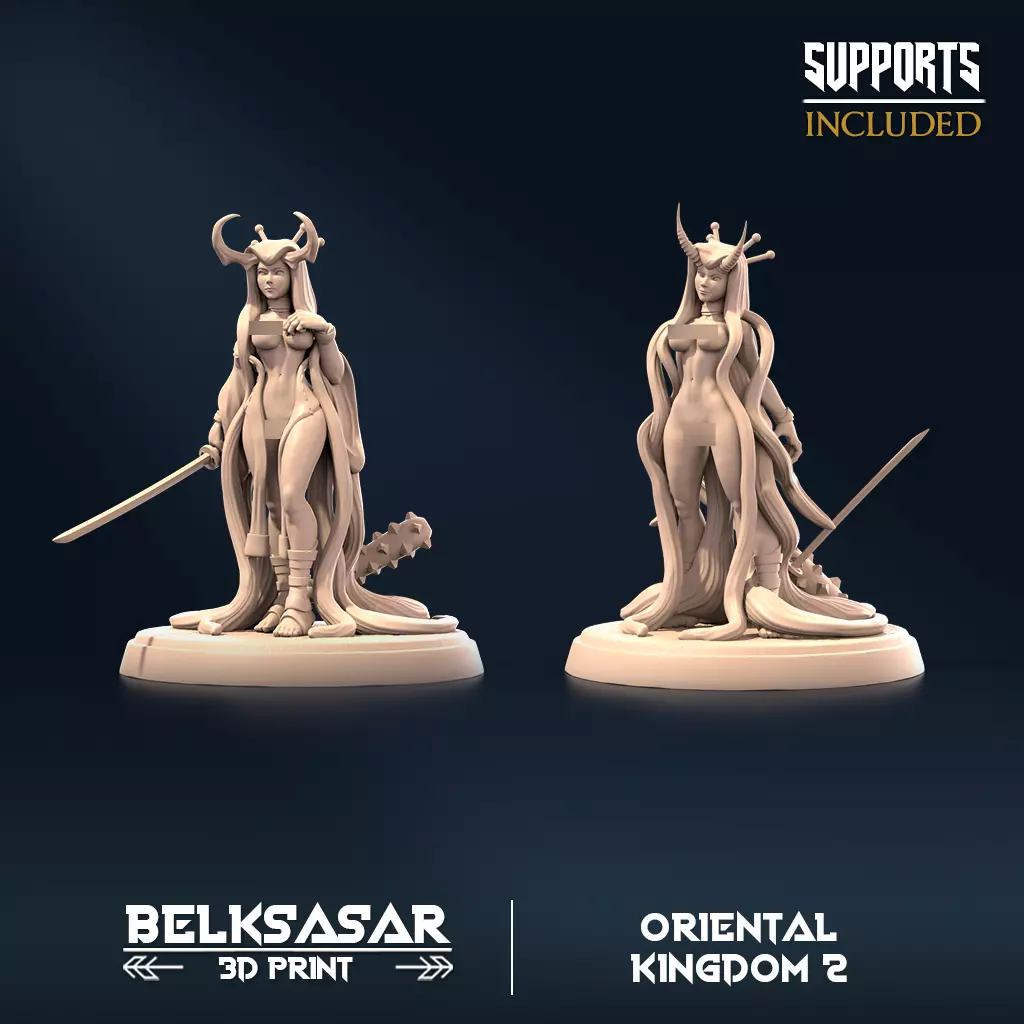 Twilightshine Female Oni Set x2 Nude 3D print model_0