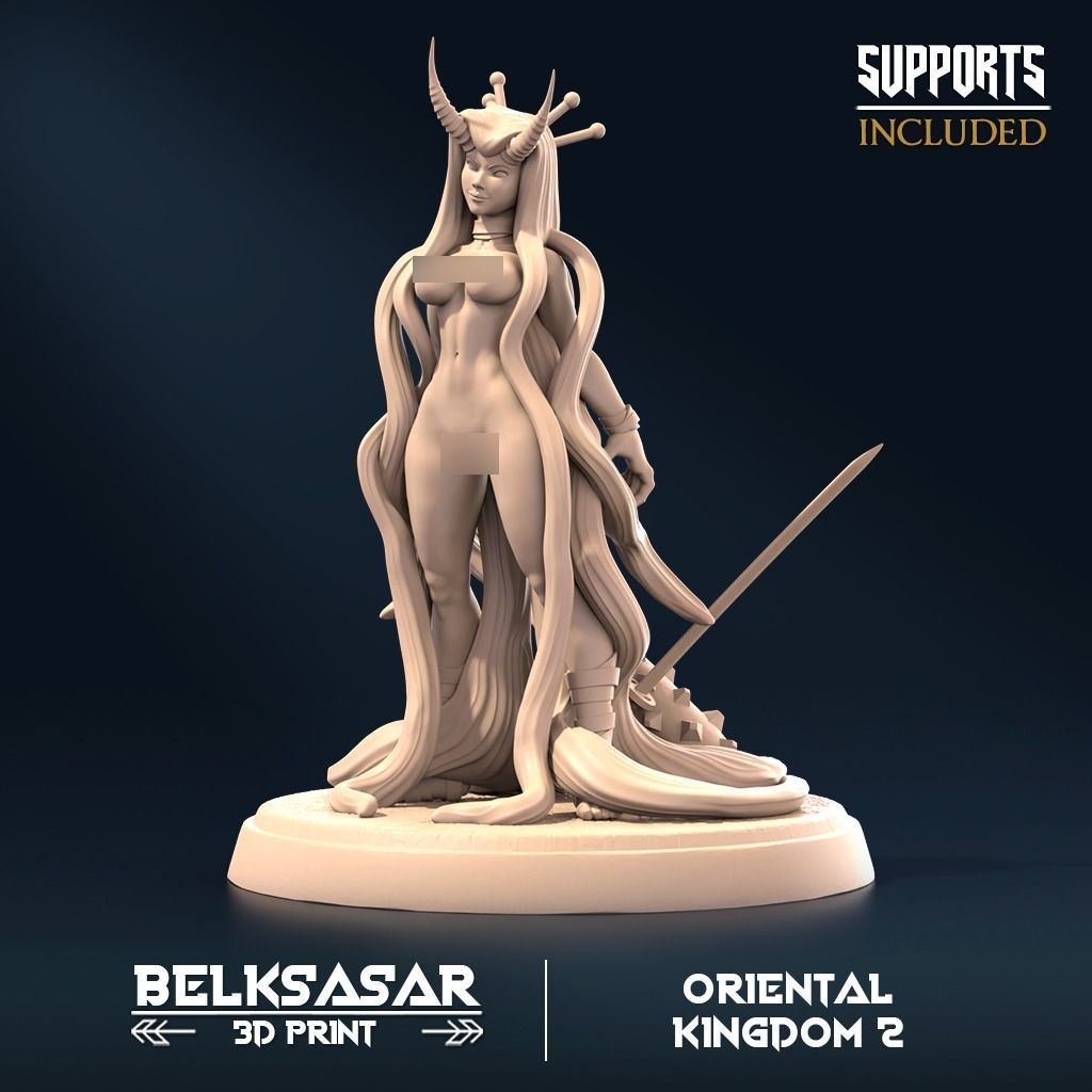 Twilightshine Female Oni Set x2 Nude 3D print model_2