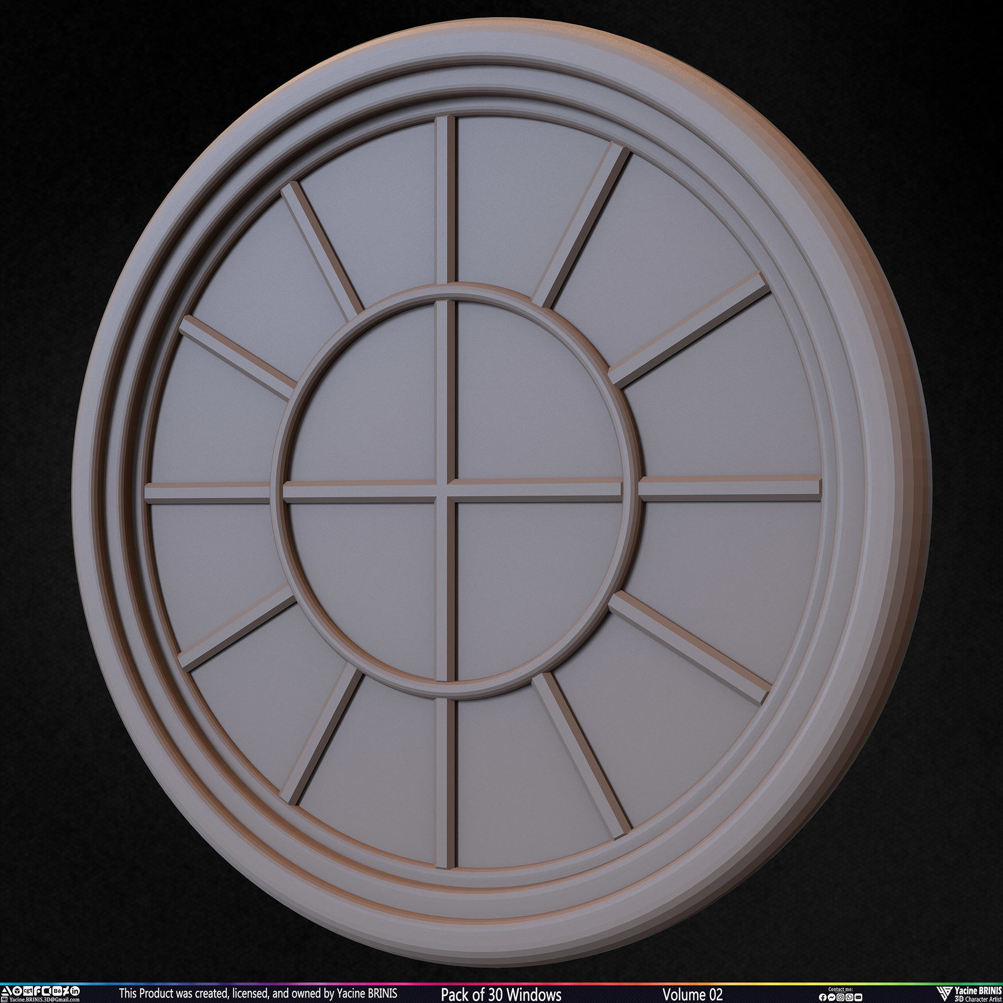 Pack of 30 Windows Volume 02 Low-poly 3D model_40