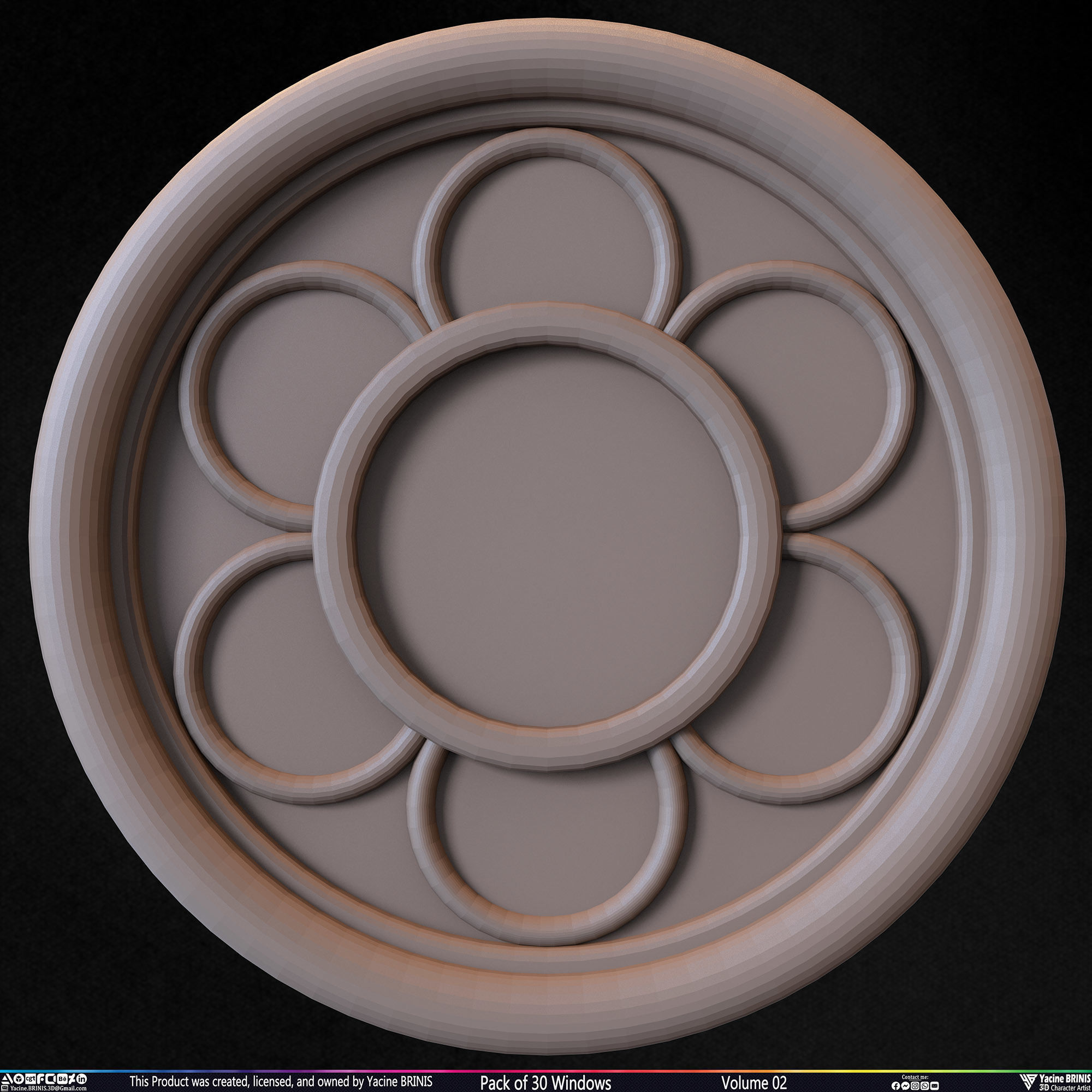 Pack of 30 Windows Volume 02 Low-poly 3D model_30