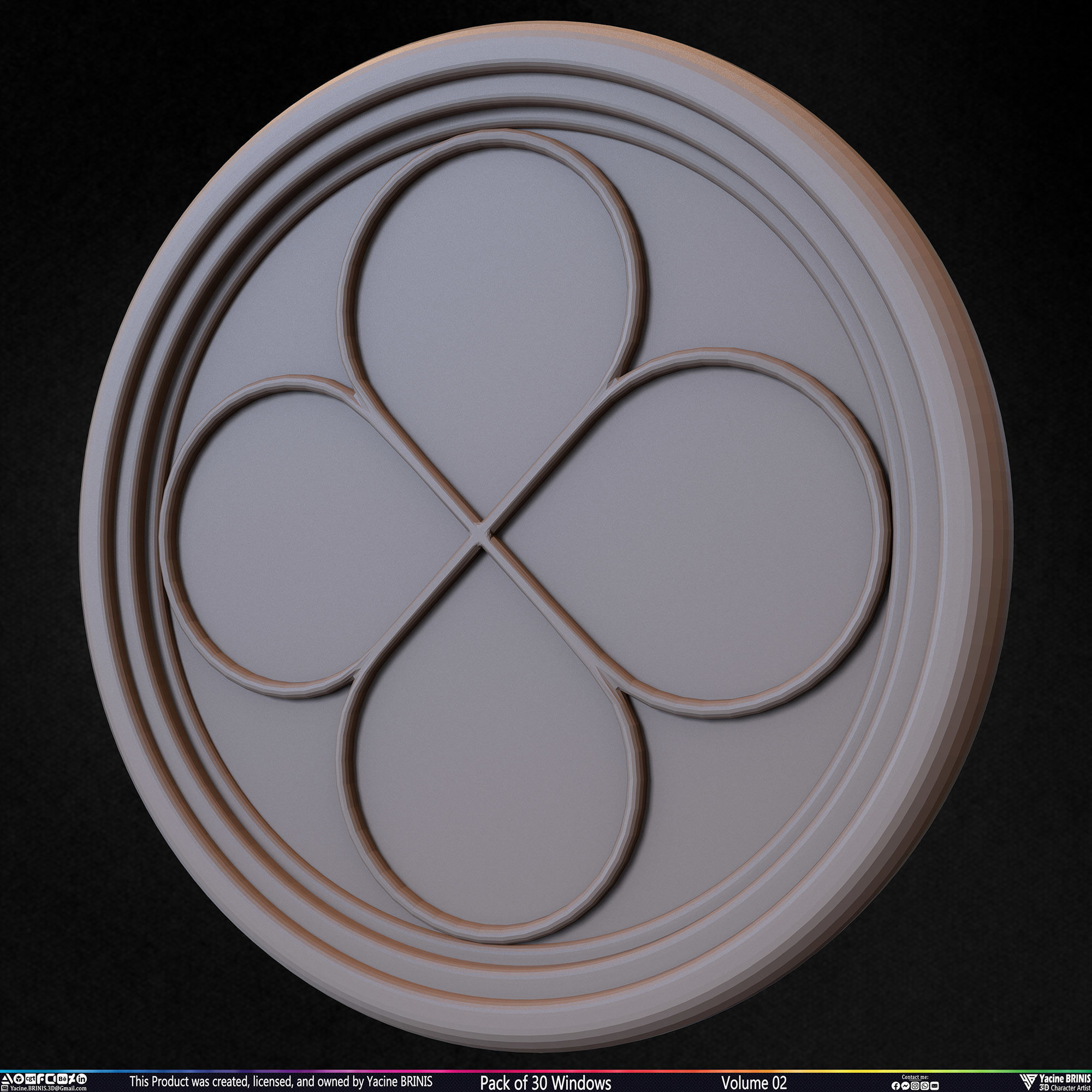 Pack of 30 Windows Volume 02 Low-poly 3D model_41