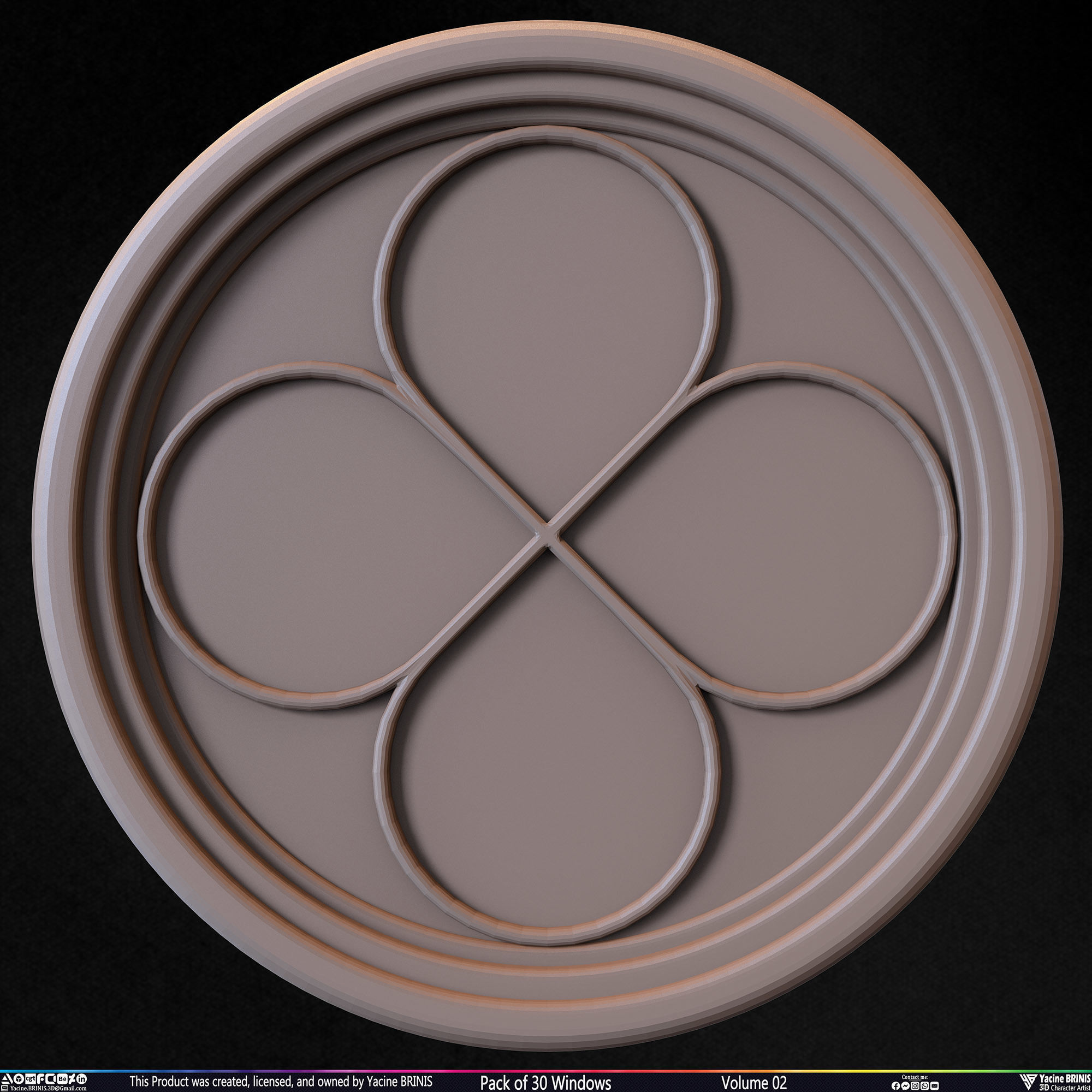 Pack of 30 Windows Volume 02 Low-poly 3D model_25